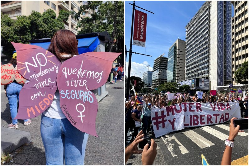 Mujeres Venezolanas Protestaron Con Alas De Mariposa En Rechazo A La