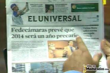 ¡DELIRA! Maduro dice que este titular de EL UNIVERSAL es una clara «declaración de guerra»