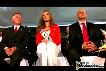 ¿ROJA ROJITA? La Miss Venezuela acompaña a Arias Cárdenas y Pérez Pirela + FOTO