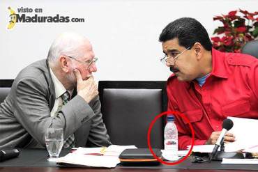 A Maduro le encanta tomar agua Minalba de POLAR en sus discursos + FOTOS