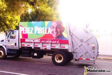 ¿ALÓ TIBY? Pérez Pirela no es Alcalde y ya tiene camiones de basura ¿VENTAJISMO ELECTORAL?