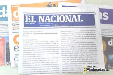 ¡EN PORTADA! El Nacional escribe carta a Maduro exigiendo divisas para importar Papel