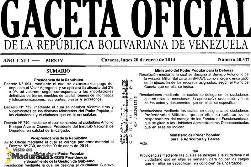 Gaceta Oficial Venezuela