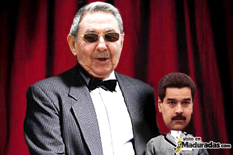 Raul Castro con el Titere Nicolas Maduro