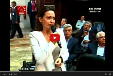 Así fue como interrumpieron el discurso de María Corina Machado en la AN + VIDEO