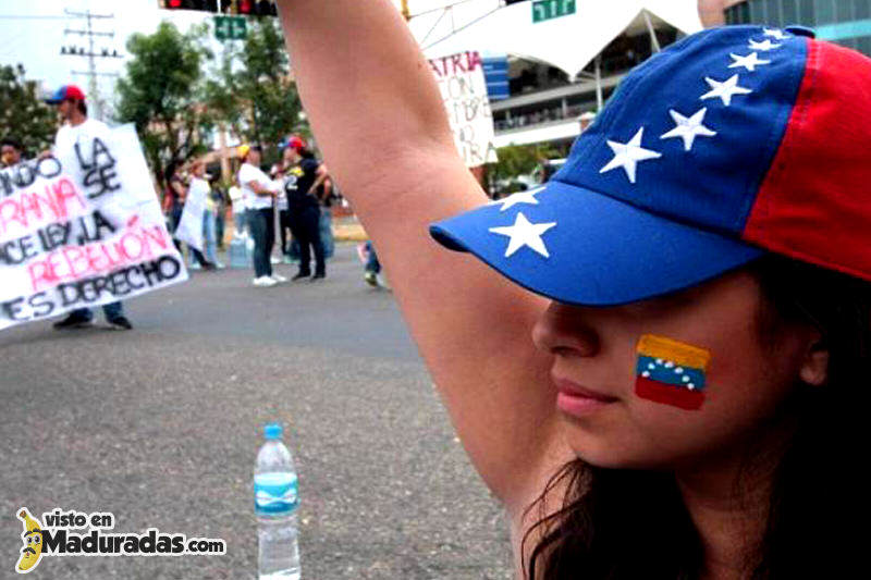 Estudiantes protestando en Venezuela Tachira