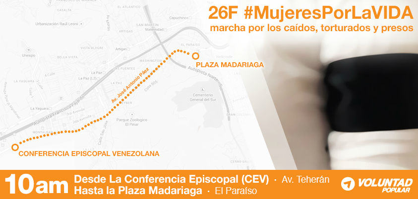 MujeresPorLaVida 26F Venezuela Mapa-Marcha-r100
