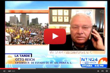 ¡SIN DUDARLO! Otto Reich culpa a Nicolás Maduro por la violencia que se vive en Venezuela (Video)