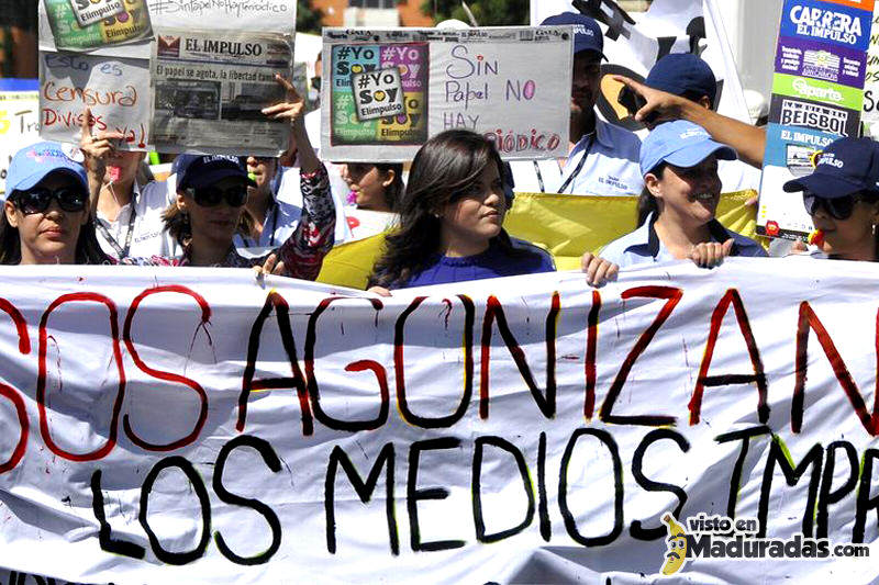 Protestas de El Impulso Medios de Comunicacion Prensa en Venezuela 