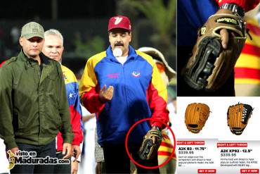 ¡SI CLARO! Maduro gastó su cupo comprando un guante de beisbol de $300 + Fotodetalle