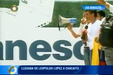 ¡IMPRESIONANTE! Así fue la llegada de Leopoldo López a manifestación en Chacaíto + FOTOS