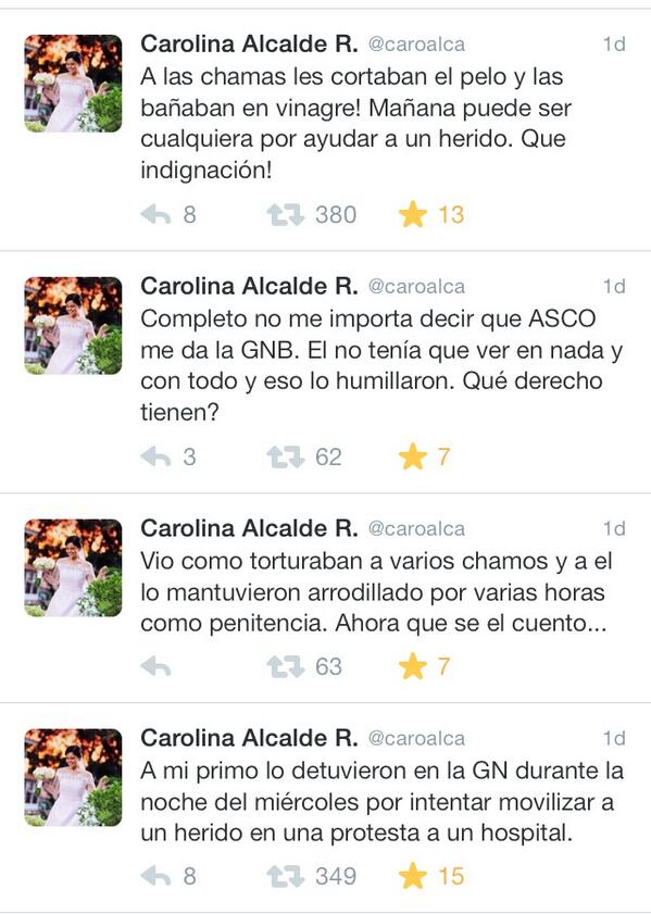 Carolina Alcalde periodista de Globovision sobre la GNB