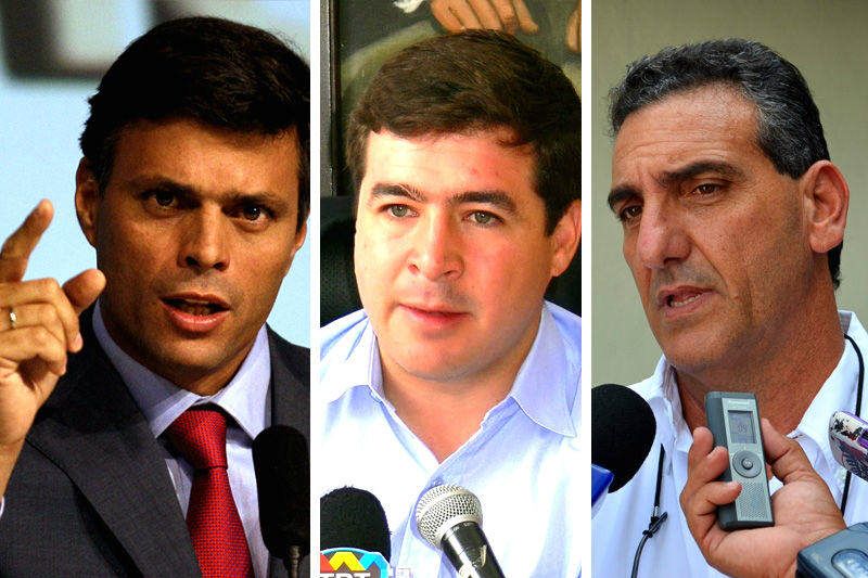 Leopoldo Lopez, Daniel Ceballos y Enzo Scarano  en Ramo Verde