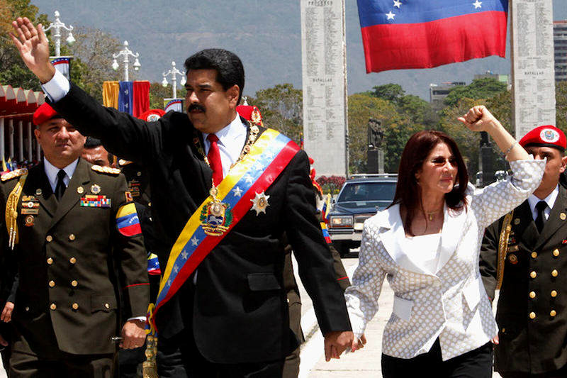 Nicolas Maduro y Cilia Flores 5 de Marzo