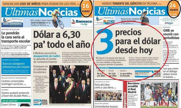 Portadas de CADIVI y SICAD 2