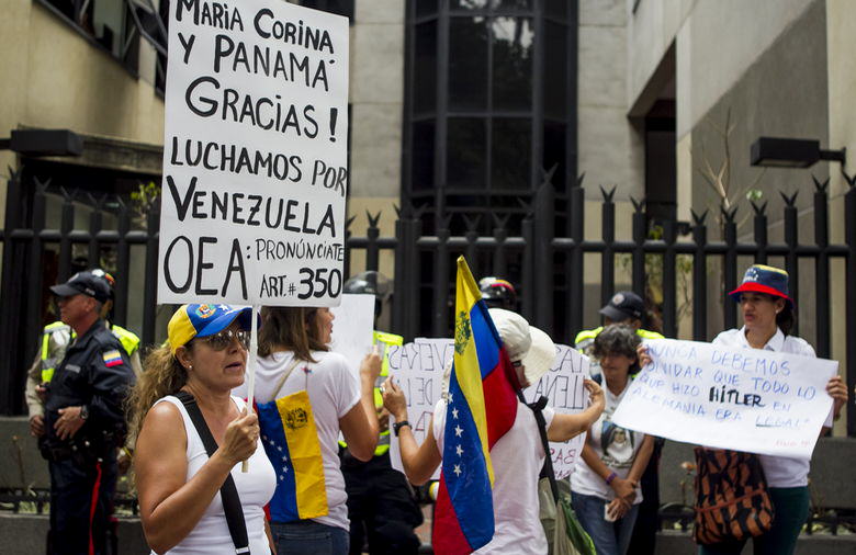 Protesta de Estudiantes en Venzuela camino a la OEA (10)