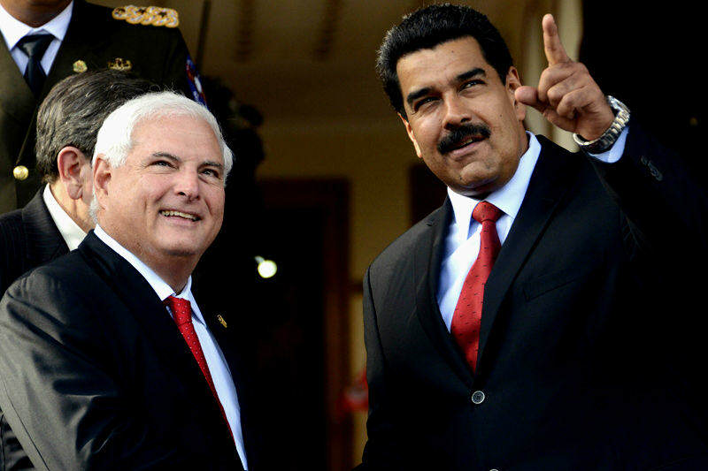 Ricardo Martinelli con Nicolas Maduro