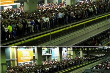 ¡RENUNCIA YA JESSE! Caos: Así se encuentra la estación Plaza Venezuela por corte de luz