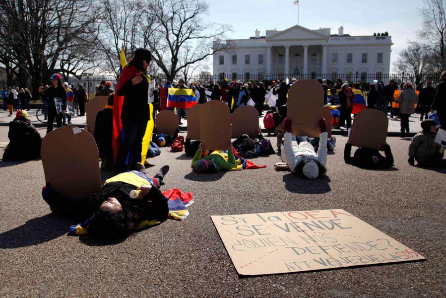 Protestas de venezolanos en Washington