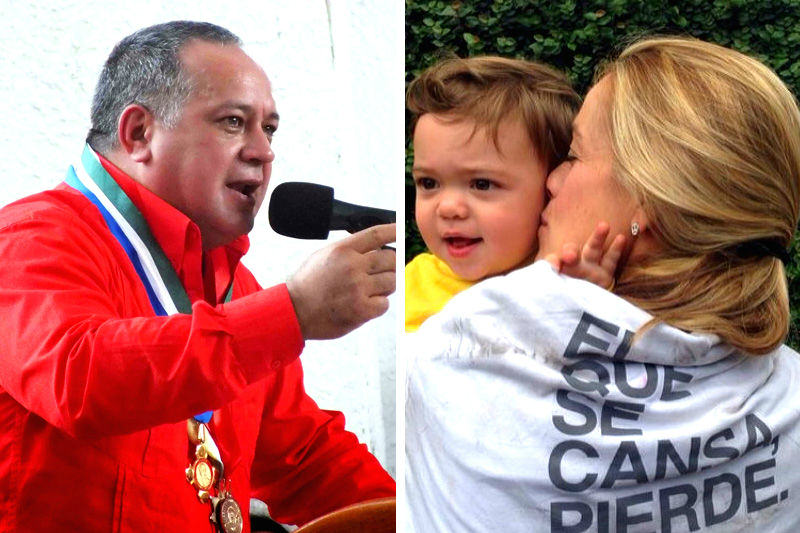 Diosdado Cabello y Lilian Tintori