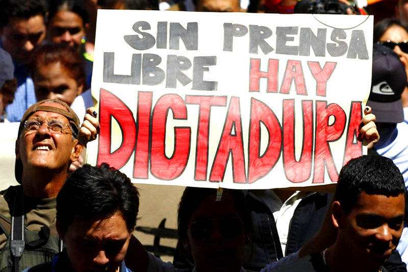 Protestas en Venezuela Sin PRENSA Libre hay Dictadura