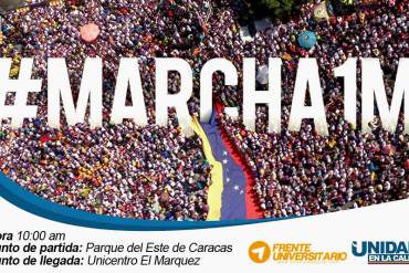 ¡DOS MARCHAS, UN PUEBLO! Oposición y chavismo toman las calles este #1M