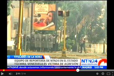 EN VIDEO: PNB ataca a periodistas de NTN24 en Táchira