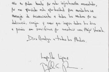 ¡TIENES QUE LEERLA! La carta que envió Leopoldo López a las madres venezolanas