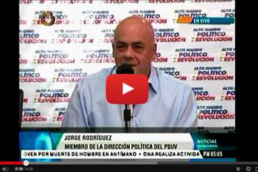 ¡ILEGAL Y CÍNICO! Jorge Rodríguez: «Nosotros no violamos ninguna ley» (+Video)