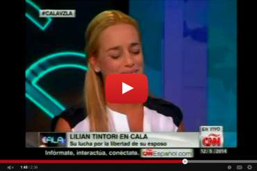 ¡SE PARTE EN LLANTO! Lilian Tintori lloró y conmovió en entrevista con Cala en CNN (Video)