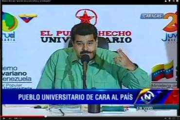 ¡ABSURDO! Maduro ordena que transmitan video donde estudiantes «queman vivas» a dos personas