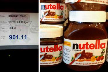 ¡YA NI UN ANTOJO SE PUEDE! Gracias al socialismo así quedó el precio de la Nutella (+Foto)