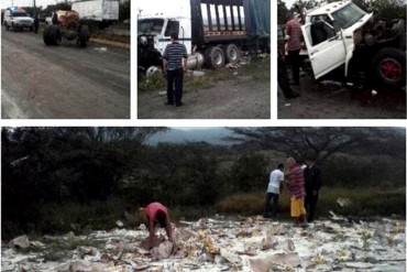 ¡PURA HAMBRE! Saquean camión lleno de harina de maíz en Barquisimeto (+ Fotos)