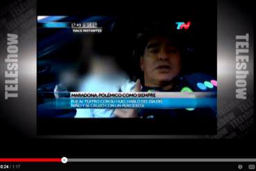 ¡LO QUE HACEN LAS DROGAS! Maradona CACHETEA a periodista que lo entrevistaba (+Video)