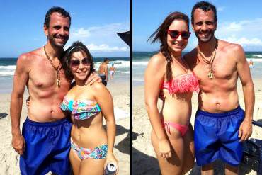 ¡DESATÓ LA LOCURA! Capriles causó revuelo al bañarse en playa Parguito (+Fotos +Video)