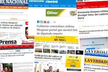 ¡DESNUDAN AL DICTADOR! Medios del mundo reseñan bloqueo del gobierno venezolano a Infobae