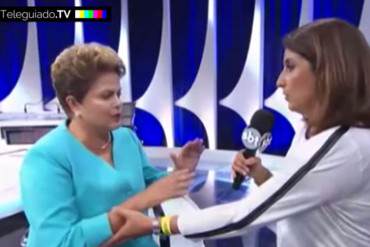 ¡NO AGUANTÓ LA PRESIÓN! A Dilma Rousseff «se le fueron los tiempos» en plena entrevista (Video)