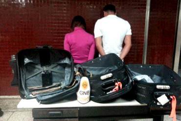 ¡CON LAS MANOS EN LA MASA! Detienen a pareja en Maiquetía por transportar cocaína