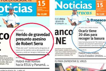 ¡MURIÓ LA LIBERTAD DE EXPRESIÓN! Últimas Noticias censuró suceso sobre caso Serra