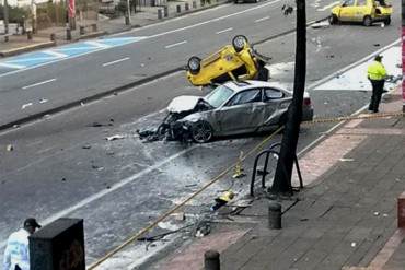 ¡GRAVE! Familiar de diplomático venezolano tomado causó accidente en Bogotá: 1 muerto y 8 heridos