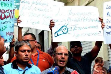 ¡POR MALA PAGA! Trabajadores de Alcaldía Metropolitana protestan contra Jorge Rodríguez