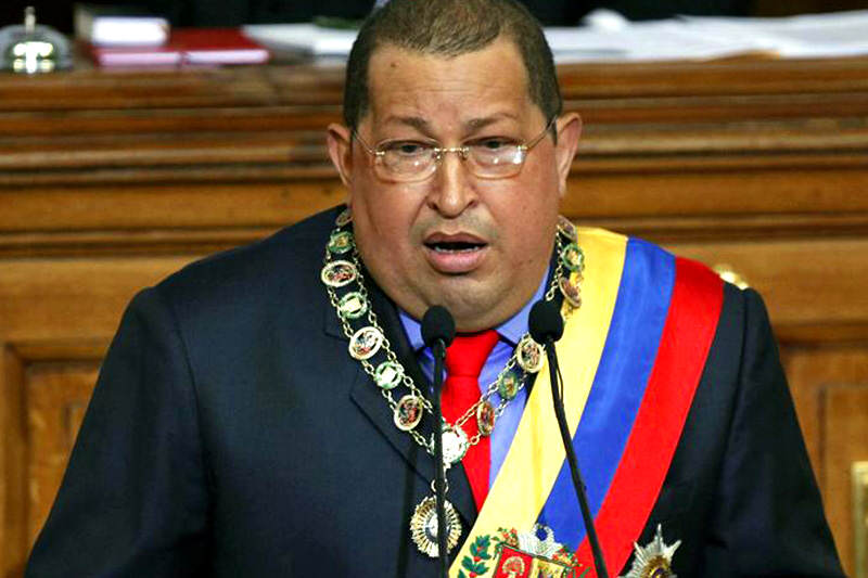 Hugo Chavez en la Asamblea Nacional hablando a Maria Corina Machado