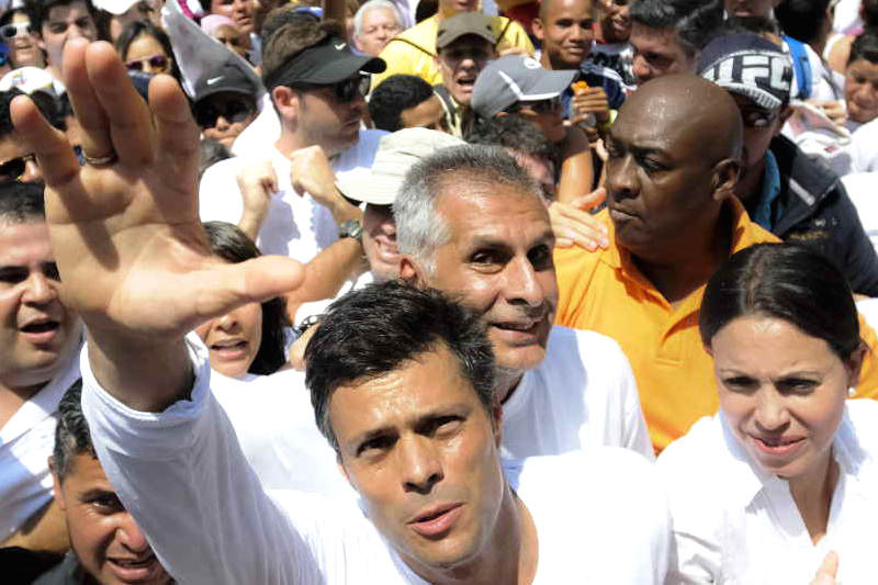 Leopoldo Lopez en su entrega 18F Venezuela DDHH