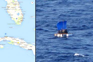 ¡ESCAPABAN DE LA FELICIDAD! Balseros cubanos son rescatados por crucero en medio del mar