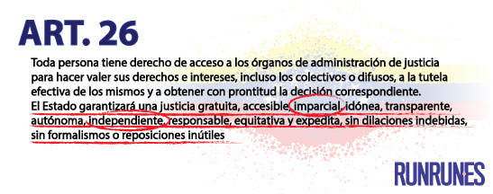 Articulo 26  de la Contitucion de Venezuela