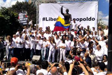 ¡EL PAÍS Y EL MUNDO EXIGEN SU LIBERTAD! Así fue la concentración en apoyo a Leopoldo López
