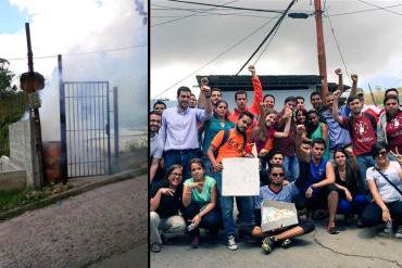 ¡DEPLORABLE! Lanzan lacrimógenas a amigos de Ceballos que fueron a cantarle cumpleaños (+ Fotos)