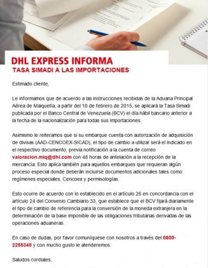 costos dhl envios