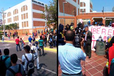 ¡TENSIÓN EN MARACAIBO! Encapuchados atacaron a estudiantes de URBE con apoyo de la PNB (+Fotos)