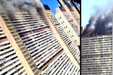 ¡ATENCIÓN! Reportan fuerte incendio en edificio de Parque Central en Caracas (+Fotos + Video)